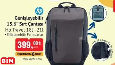 HP  GENİŞLEYEBİLİR 15.6’’ SIRT ÇANTASI